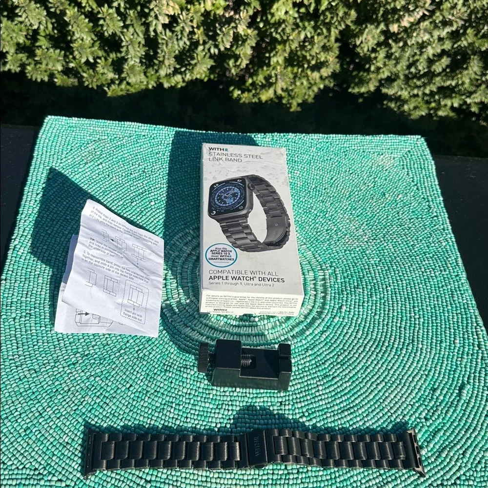 WITHit Stainless Steel Link Band for Apple Watch-brand new originally packed